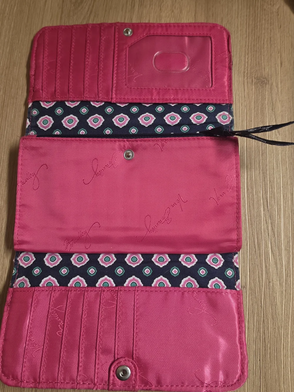 Vera Bradley Quilted Trifold Wallet Retired Petal Paisley